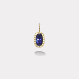 2.78ct Oval Blue Sapphire Heirloom Bezel Charm