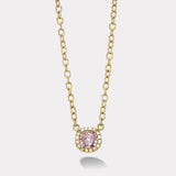 2.7ct Pink Tourmaline Heirloom Bezel Pendant