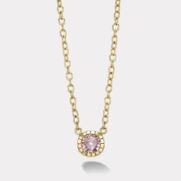 One of a Kind 2.7ct Pink Tourmaline Heirloom Bezel Pendant