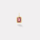 4.09ct Cushion Pink Tourmaline Heirloom Bezel Charm