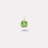 4.25ct Cushion Green Tourmaline Heirloom Bezel Charm