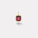 7.4ct Cushion Rhodolite Garnet Heirloom Bezel Charm