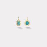 1.83ct Oval Mismatched Australian Opals Heirloom Bezel Earrings