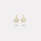 2.06ct Round GIA Diamond Heirloom Bezel Earrings