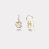 3ct Round Diamond Heirloom Bezel Earrings
