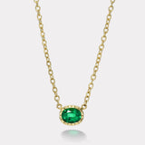 3.27ct Oval Emerald Heirloom Bezel Pendant