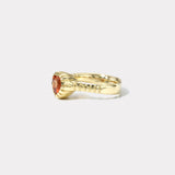 1.82ct Heart Orange Sapphire Heirloom Bezel Ring