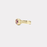1.87ct Oval Lotus Garnet Heirloom Bezel Ring