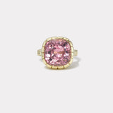 10.11ct Pink Tourmaline Cushion Heirloom Bezel Ring