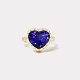 10.8ct Heart Tanzanite Heirloom Bezel Ring