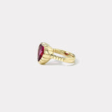 4.72ct Pink Tourmaline Heirloom Bezel Ring