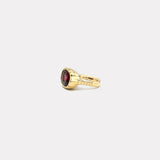 8.16ct Oval Rubellite Heirloom Bezel Ring