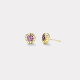 .84ct Pink Sapphire Heirloom Bezel Stud Earrings