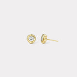 .5ct Round Diamond Heirloom Bezel Stud Earrings