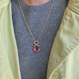 15.81ct Cushion Pink Tourmaline Vein Pendant