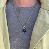 13.5ct Cabochon Oval Tanzanite Vein Pendant