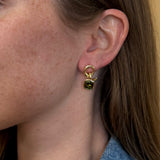 4.62ct Green Tourmaline Vein Earrings