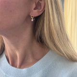 0.5ct Old Euro Round Diamond Vein Earrings