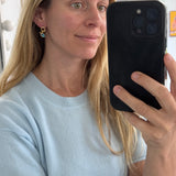 5.44ct Oval Blue Zircons Vein Earrings