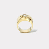 1.15ct Oval Diamond Impetus Interlocking Puzzle Ring