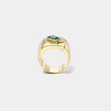 1.37ct Emerald Cut Emerald Impetus Interlocking Puzzle Ring