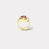 3.12ct Heart Pink Tourmaline Impetus Interlocking Puzzle Ring