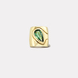 3.9ct Pear Green Tourmaline Impetus Interlocking Puzzle Ring
