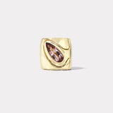 4.81ct Pear Pink Tourmaline Impetus Interlocking Puzzle Ring