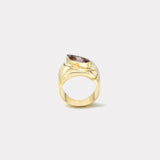 4.81ct Pear Pink Tourmaline Impetus Interlocking Puzzle Ring