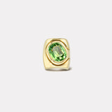 7.19ct Cushion Green Tourmaline Impetus Interlocking Puzzle Ring