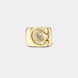 1.15ct Oval Diamond Impetus Interlocking Puzzle Ring