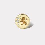 Lion Fantasy Signet Ring with Diamonds