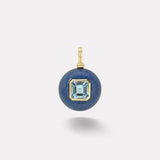 3.38ct Asscher Aquamarine in Trolleite Lollipop Charm