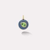 6.17ct Pear Green Tourmaline in Trolleite Lollipop Charm