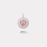 Heart Morganite in Pink Opal Lollipop Charm