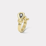 1.32ct Pear Green Sapphire Loop Ring