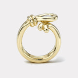 1.32ct Pear Green Sapphire Loop Ring