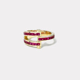 Magna Ring - Carre Cut Rubies