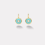 Midi Compass Hook Earrings with Turquoise