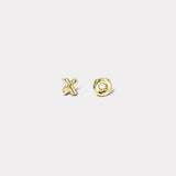 Mini All Gold XO Stud Earrings