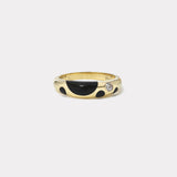 Onyx Petite Polka Dot Bombe Ring