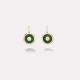 Midi Compass Hook Earrings with Nephrite Jade