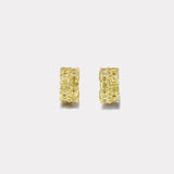 9.27ct. Double Row Asscher Yellow Diamond Earrings