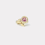 1.06ct Pear Pink Sapphire Loop Ring