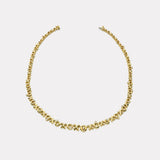 Petite All Gold Graduated XO Necklace with 1.25cttw Diamonds