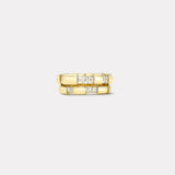 Petite Diamond Vein Double Coil Bond Ring