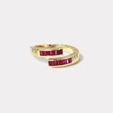 Petite Ruby Baguette Buckle Ring