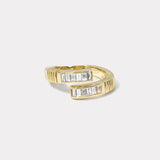 Petite Diamond Baguette Buckle Ring