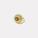 Petite Lollipop Ring- 2.58ct Cushion Orange/Caramel Tourmaline in Green Onyx