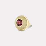 Petite Lollipop Ring- 3.05ct Round Rhodolite Garnet in Green Opal
